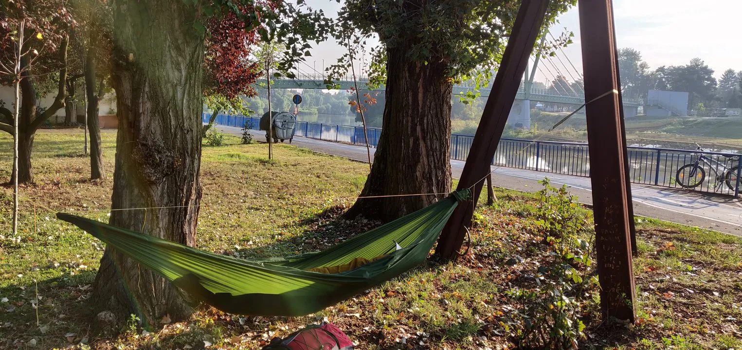 Hammock in the park.