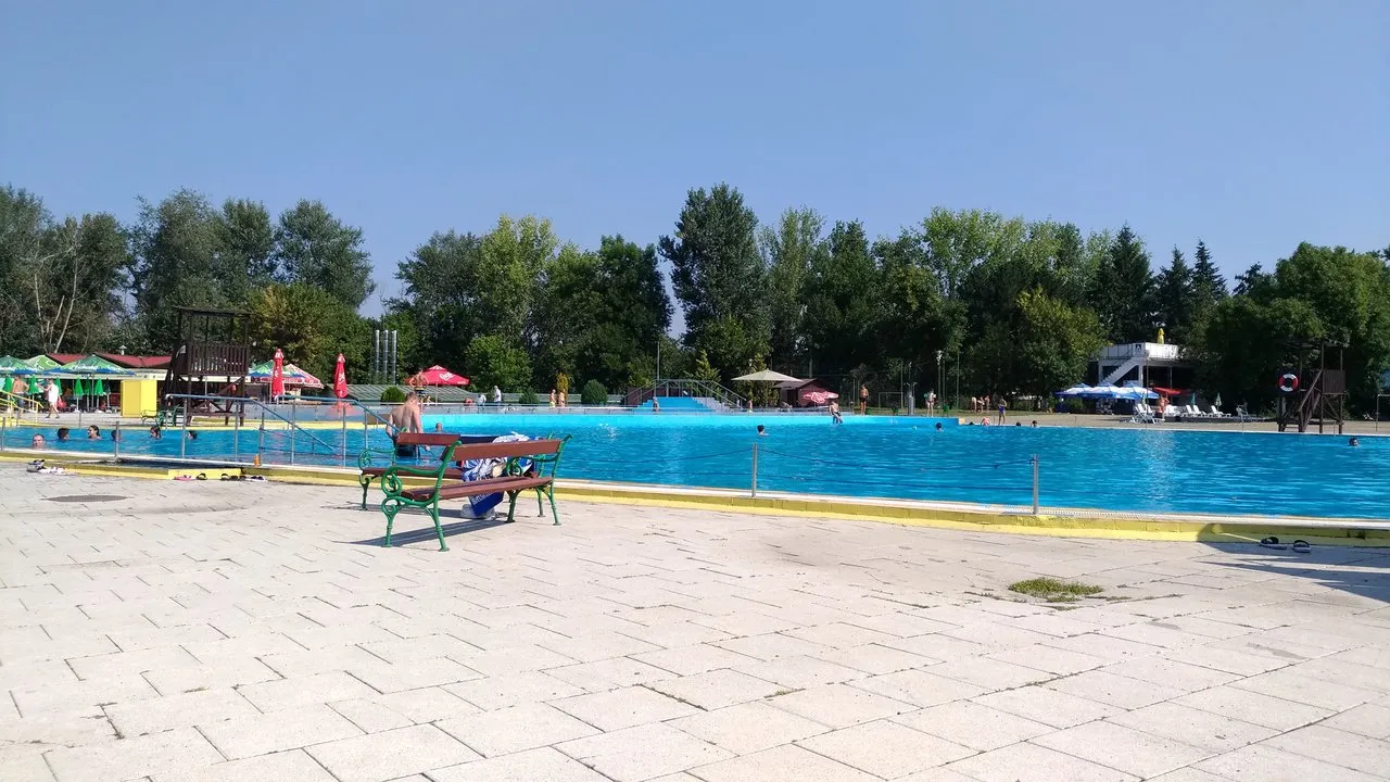 Swimming pool in Arad, Romania.